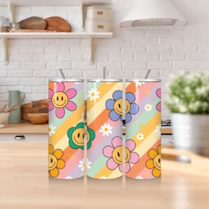 Retro Flower Tumbler 20onz